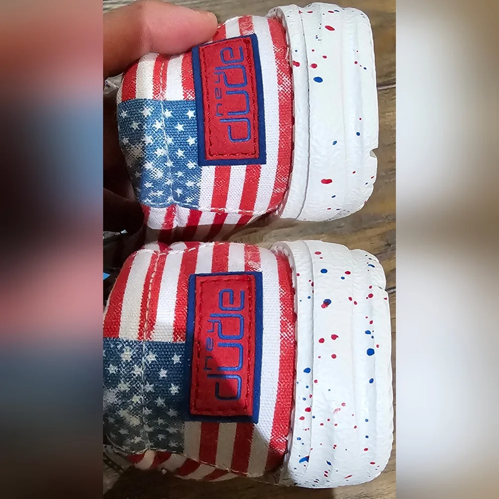 Hey Dude Red White Blue Star Stripe Shoes